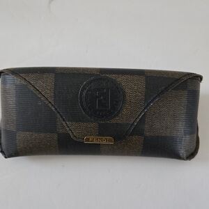 Vintage Fendi Eyeglass Case Onlt Sunglass Glasses Brown